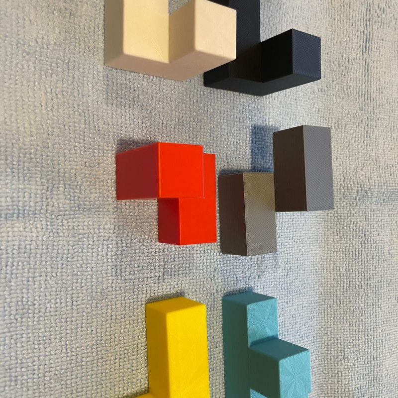 3x3 Küp Puzzle - 6 Parça 3D Baskı Zeka Oyunu