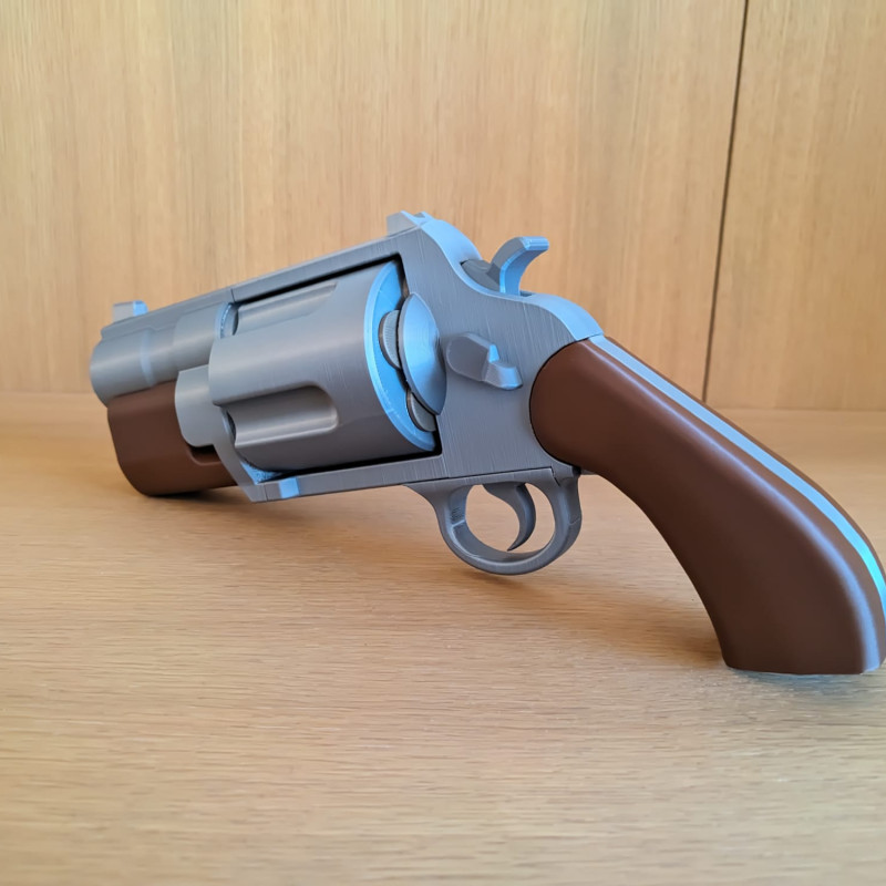 Deadlock Abrams Revolver 3D Baskı Cosplay Tabanca Modeli
