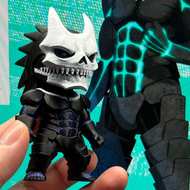 Chibi Kaiju No. 8 3D Baskılı Mini Figür - Sevimli Canavar Modeli