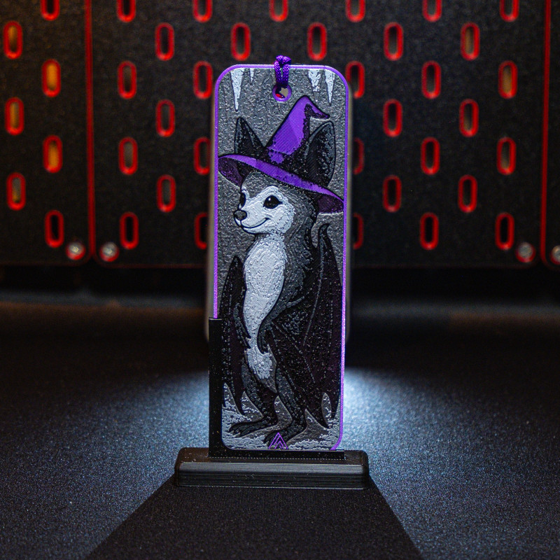 Romantik Yarasa Çifti - Hueforge Kitap Ayracı Seti - 3D Baskılı