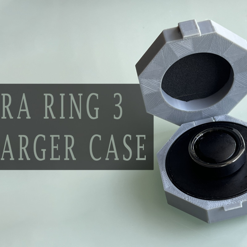 Oura Ring 3 Şarj Kutusu - 3D Baskılı Taşıma Kılıfı Oura Ring 3 Şarj Kutusu - 3D Baskılı Taşıma Kılıfı