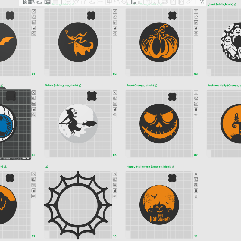 Cadılar Bayramı Işık Tabelası Renk Plakaları - 3D Baskı Dekor