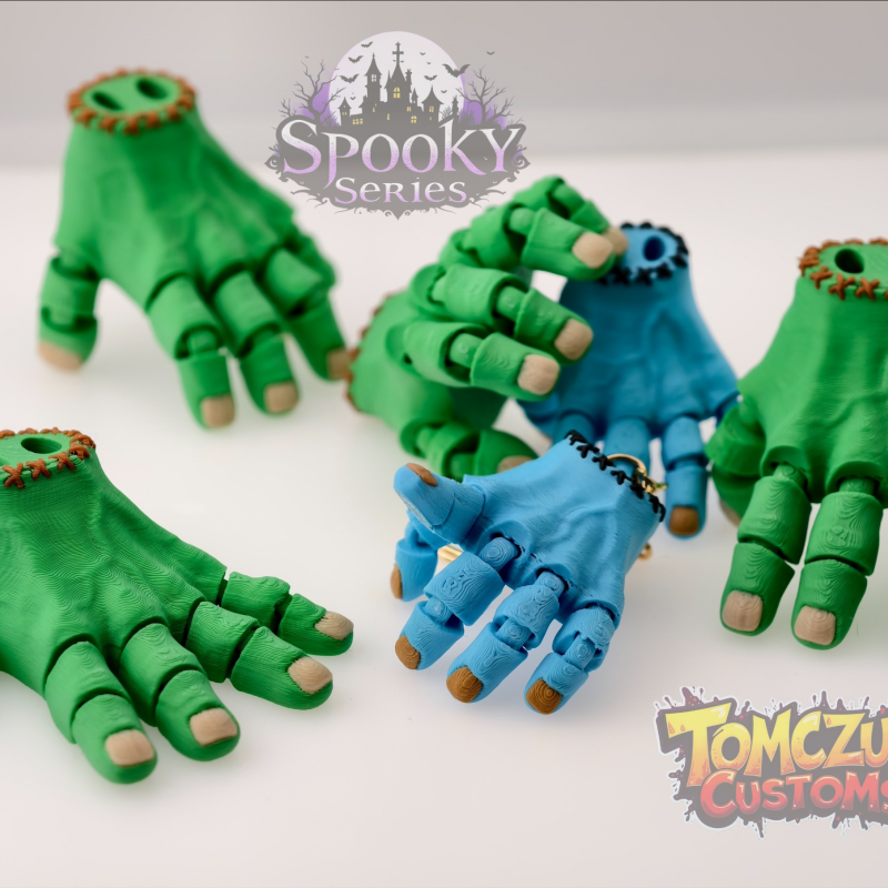 Korkunç Hareketli Anahtarlık El - 3D Baskı Korku Aksesuarı