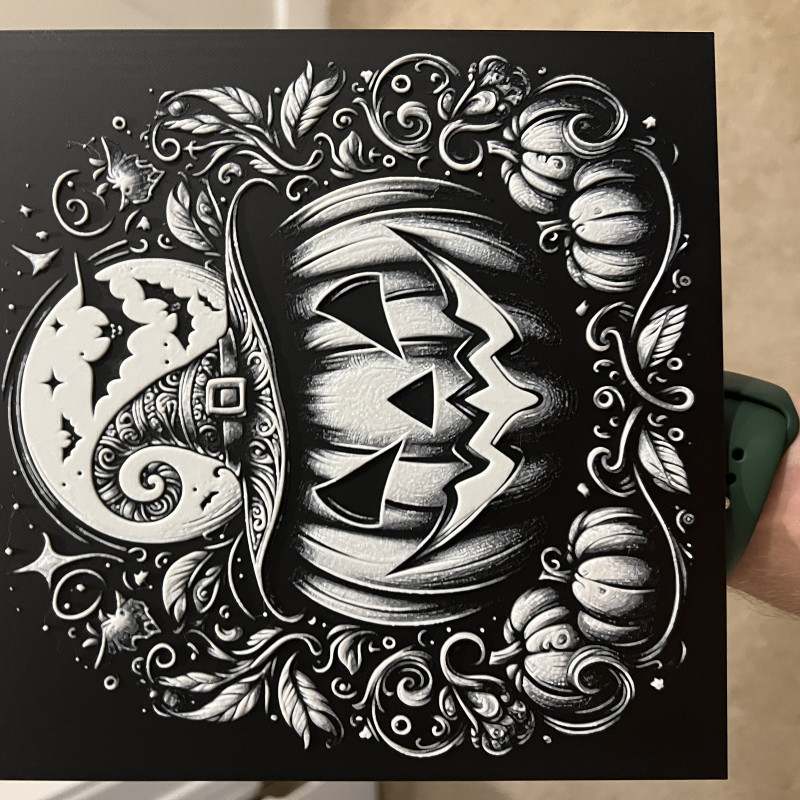 Cadılı Balkabağı 3D Baskı Dekor - Hueforge Modeli