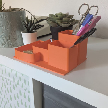 Çok Amaçlı Masaüstü Organizatör - 3D Baskı Ofis Aksesuarı