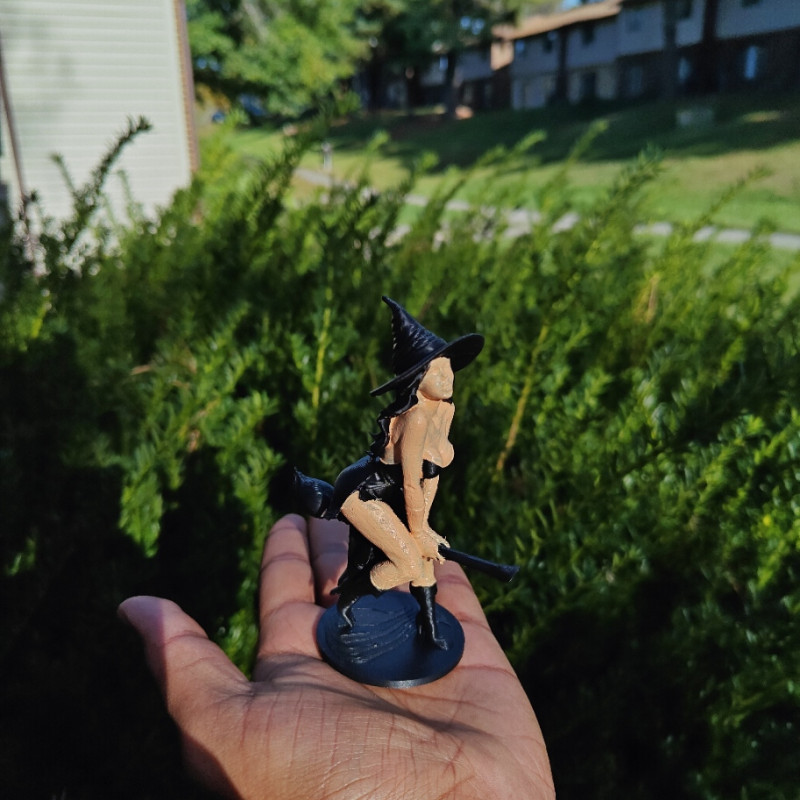 Cadılar Bayramı Seksi Cadı Heykelciği - 3D Baskı Dekoratif Figür