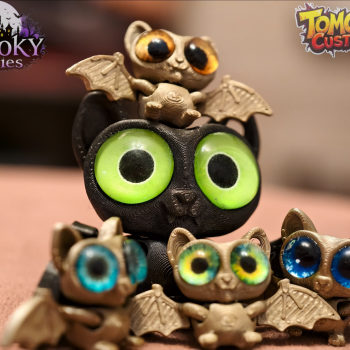 Sevimli Eklemli Yarasa Anahtarlık - 3D Baskı Mini Figür