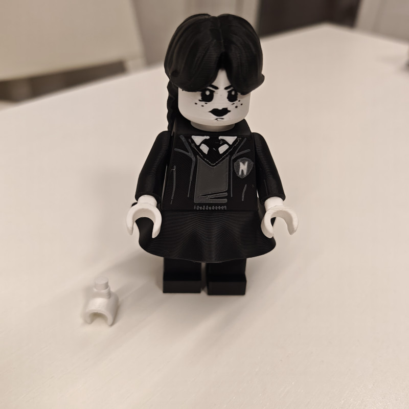 Wednesday Addams 3D Baskı Figür - 21 cm Koleksiyonluk Oyuncak