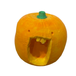 Komik Yüzlü Cadılar Bayramı Balkabağı 3D Baskı Dekor