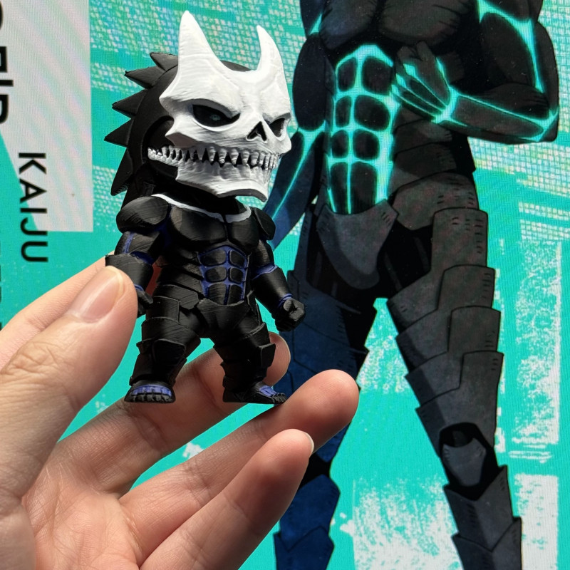 Chibi Kaiju No. 8 3D Baskılı Mini Figür - Sevimli Canavar Modeli