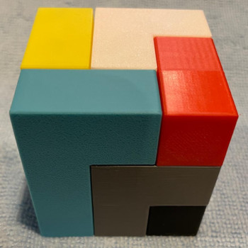 3x3 Küp Puzzle - 6 Parça 3D Baskı Zeka Oyunu