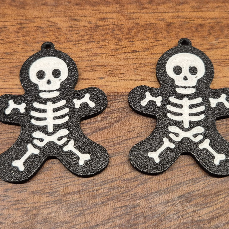 İskelet Küpe - 3D Baskılı Korku Temalı Aksesuar