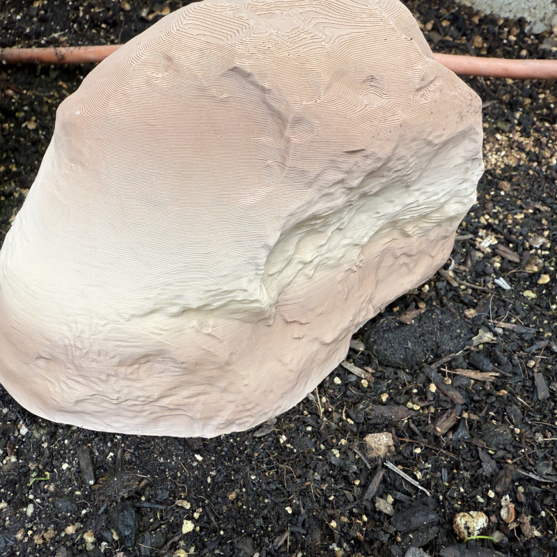 Bahçe Su Vana Saklama Kaya Kapağı - Gerçekçi 3D Baskı