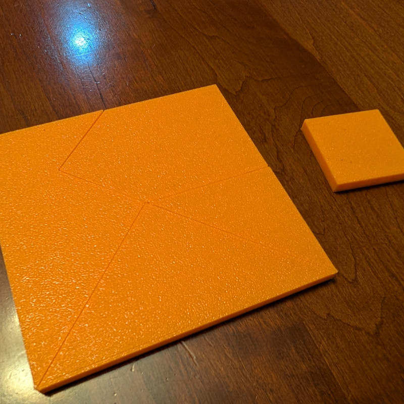 Tangram Kare Bulmaca - Dayanıklı 3D Baskı Eğitim Seti
