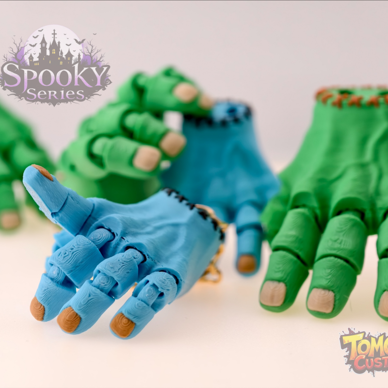 Korkunç Hareketli Anahtarlık El - 3D Baskı Korku Aksesuarı