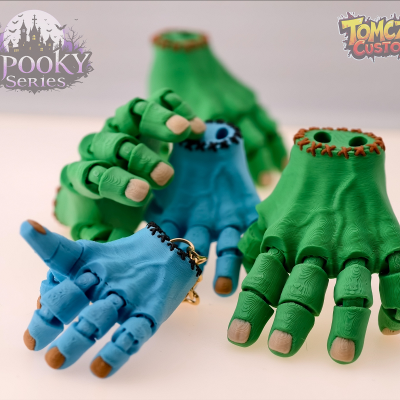 Korkunç Hareketli Anahtarlık El - 3D Baskı Korku Aksesuarı