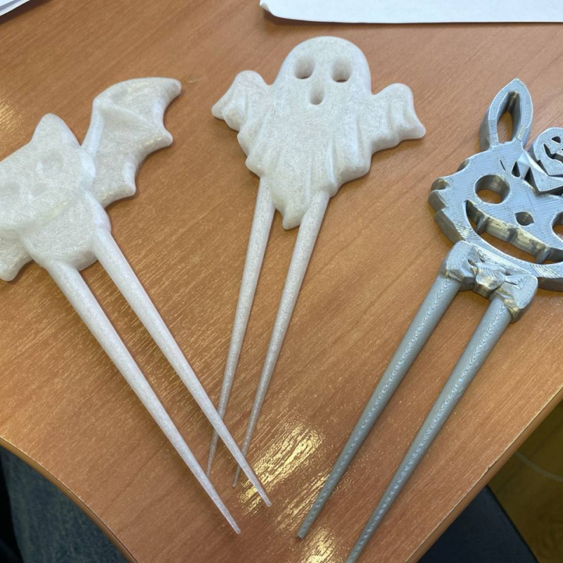 Cadılar Bayramı Saç Tokası Seti - 3D Baskılı Hayalet Örümcek