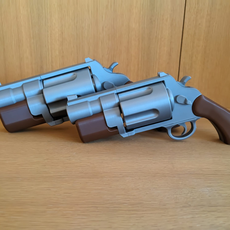 Deadlock Abrams Revolver 3D Baskı Cosplay Tabanca Modeli