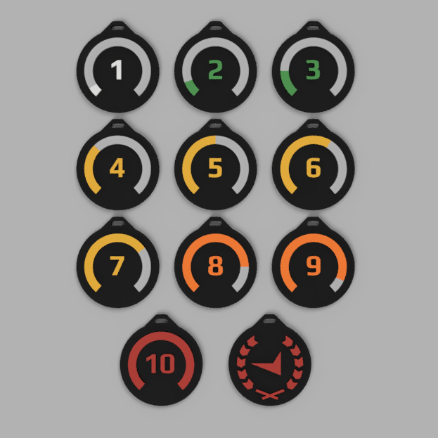 FANMADE Faceit Rank Anahtarlık Seti - 3D Baskı Oyuncu Aksesuarı