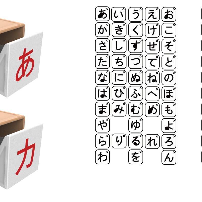 Montessori El Yazısı Kartları Kutusu - 3D Baskı Eğitim Seti