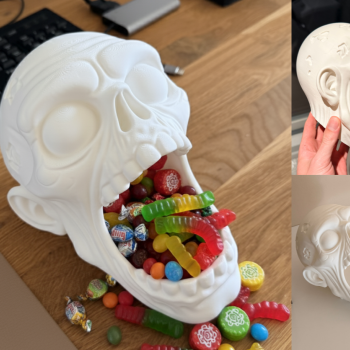 Cadılar Bayramı Zombi Kafa Şeker Kasesi Dekorasyon