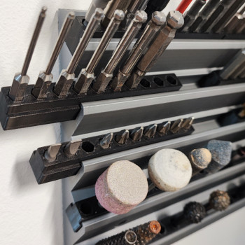 100 Yuvalı Duvar Delikli Tornavida Ucu Organizer - 3D Baskı