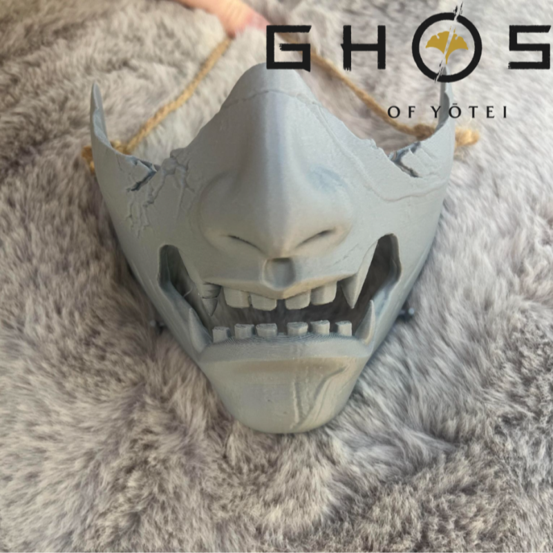 Ghost Of Yotei Oni Atsu Maske - 3D Baskı Cosplay Aksesuarı