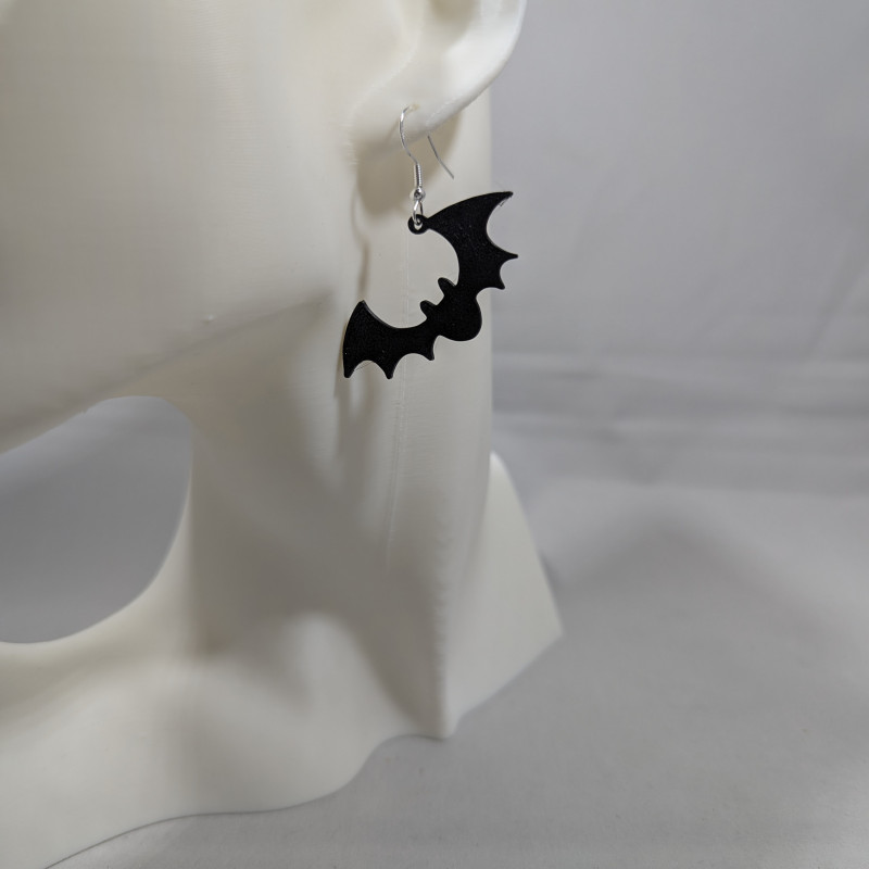 Özel Yarasa Küpe Seti - 5 Farklı 3D Baskı Tasarım