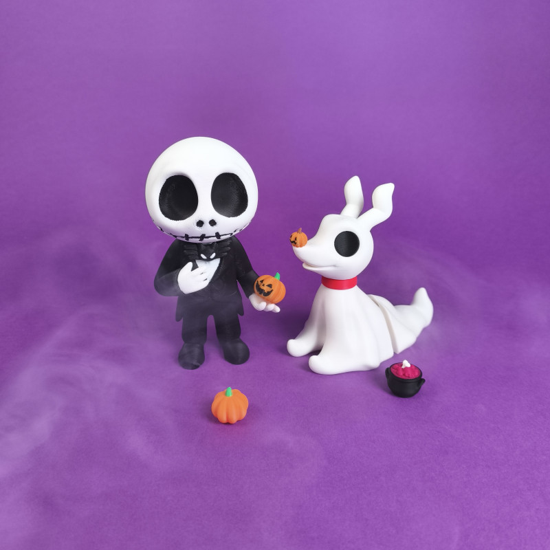 Jack Skellington Flexi Hareketli Figür - Anahtarlık & Oyuncak 3D Baskı
