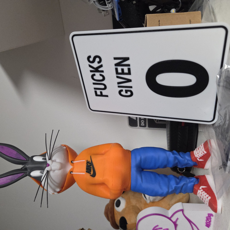 Sıfır Umursamazlık Duvar Tabelası - 3D Baskılı Dekoratif Plaka