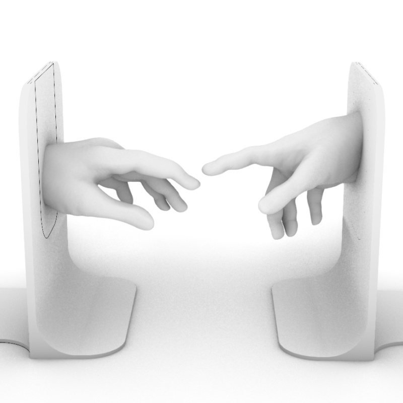 Michelangelo Adem ve Tanrı Kitap Ayracı - 3D Baskı Dekor