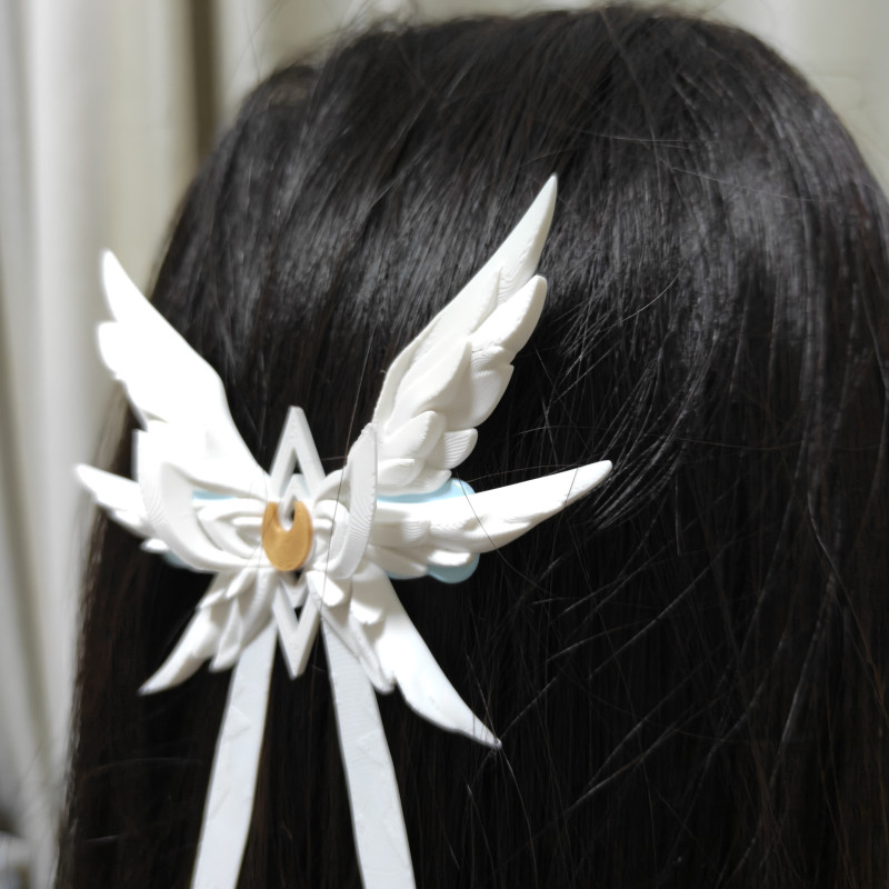 Genshin Impact Moon Maiden Columbina Saç Tokası - 3D Baskı Cosplay Aksesuarı