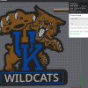 Kentucky Wildcats Işık Kutusu Tabela - 3D Baskılı Dekor