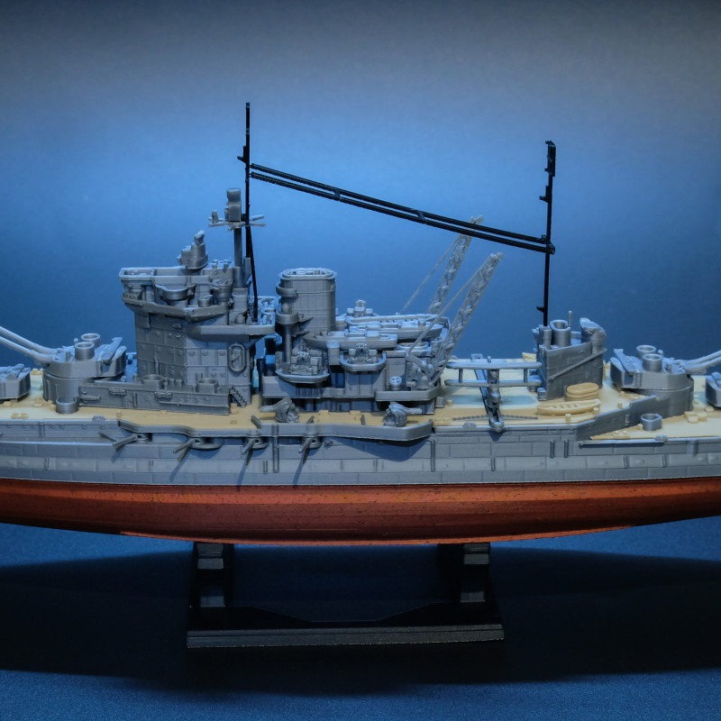 HMS Warspite 1942 3D Baskı Savaş Gemisi Modeli - 1:625 Ölçek