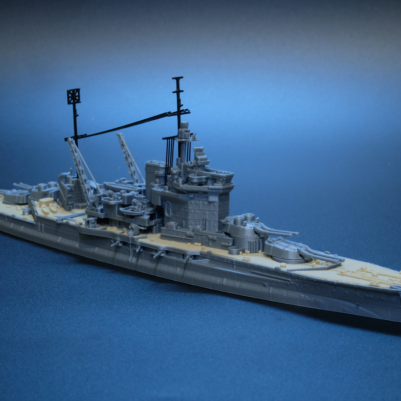 HMS Warspite 1942 3D Baskı Savaş Gemisi Modeli - 1:625 Ölçek