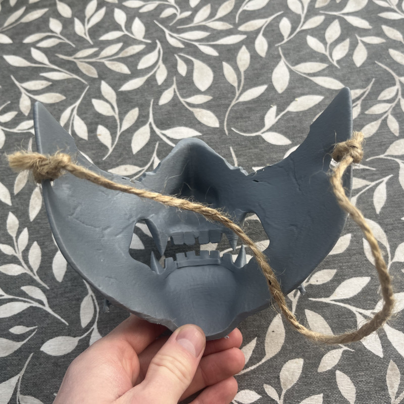 Ghost Of Yotei Oni Atsu Maske - 3D Baskı Cosplay Aksesuarı