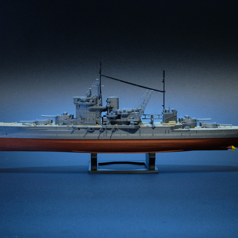HMS Warspite 1942 3D Baskı Savaş Gemisi Modeli - 1:625 Ölçek