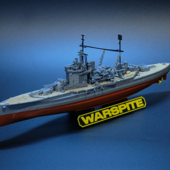 HMS Warspite 1942 3D Baskı Savaş Gemisi Modeli - 1:625 Ölçek