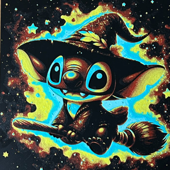 Stitch Renkli 3D Baskı Duvar Dekoru - Hueforge Modeli