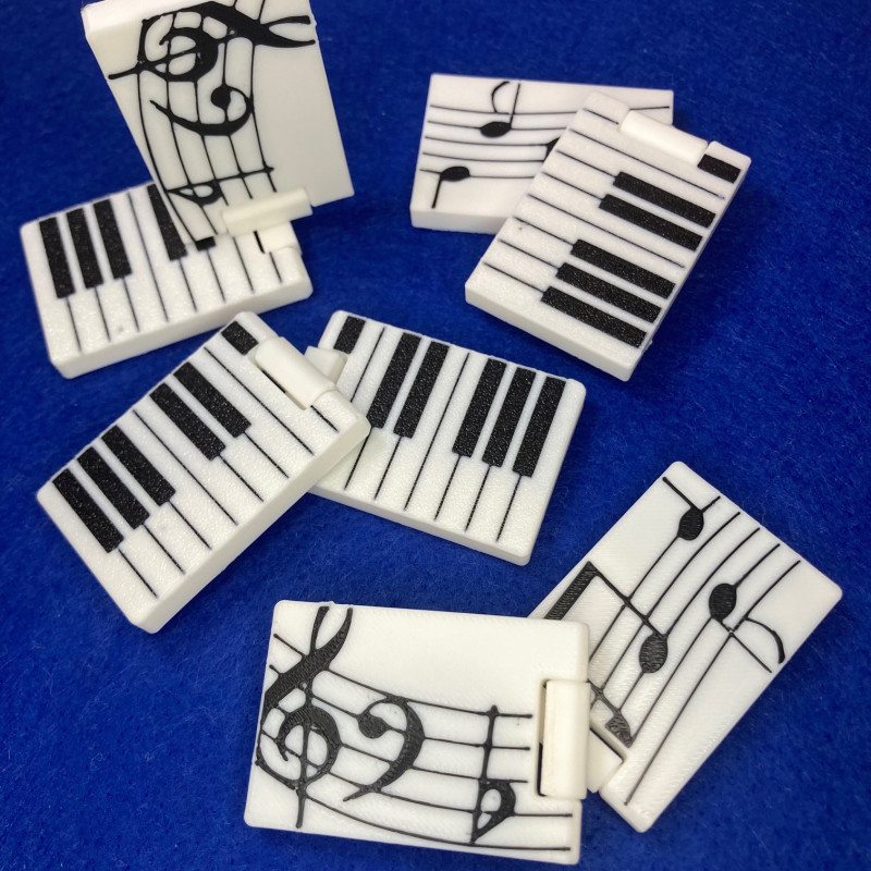 Piyano Tuşlu Müzik Fidget Oyuncak - 3D Baskı Stres Azaltıcı