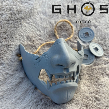 Ghost Of Yotei Oni Atsu Maske - 3D Baskı Cosplay Aksesuarı