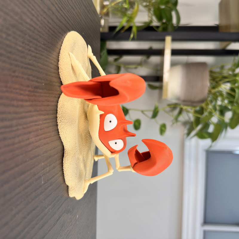 Pokemon Krabby 3D Baskılı 10cm Mini Figür - Koleksiyonluk Model