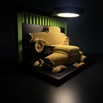 1932 Ford Coupe Street Rod 3D Baskı Maket - Nostaljik Araba Modeli 1932 Ford Coupe Street Rod 3D Baskı Maket - Nostaljik Araba Modeli
