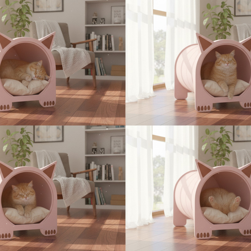 3D Baskı Kedi Evi Barınağı - Dayanıklı ve Şık Evcil Hayvan Yuvası 3D Baskı Kedi Evi Barınağı - Dayanıklı ve Şık Evcil Hayvan Yuvası