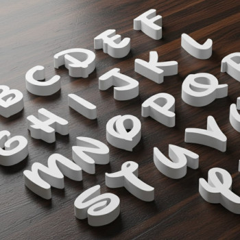 Disney Sihirli Alfabe 3D Baskı Dekoratif Harfler Seti