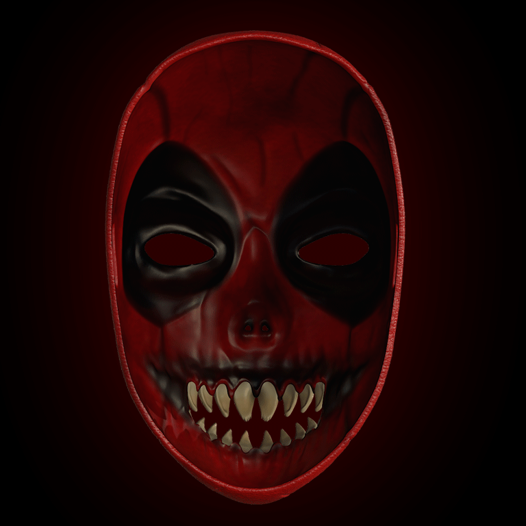 Korkunç Deadpool Cadılar Bayramı Maskesi - 3D Baskı Korku Aksesuarı