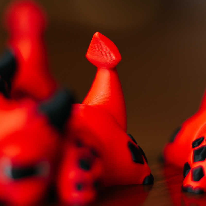 Şeytan Bebek Ejderha 3D Baskı Hareketli Mini Figür