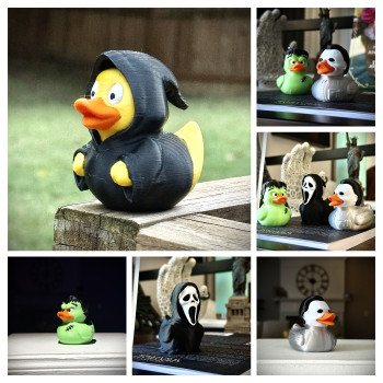 Cadılar Bayramı Ördek Dekor - 3D Baskılı Sevimli Mini Figür