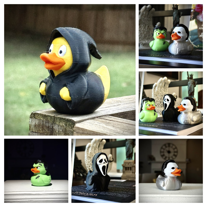 Cadılar Bayramı Ördek Dekor - 3D Baskılı Sevimli Mini Figür