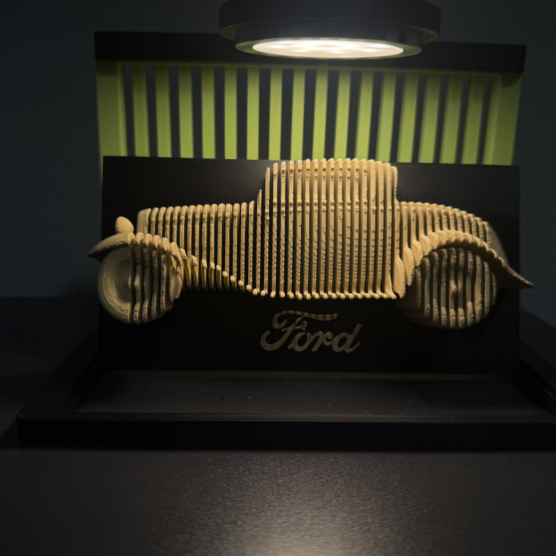 1932 Ford Coupe Street Rod 3D Baskı Maket - Nostaljik Araba Modeli